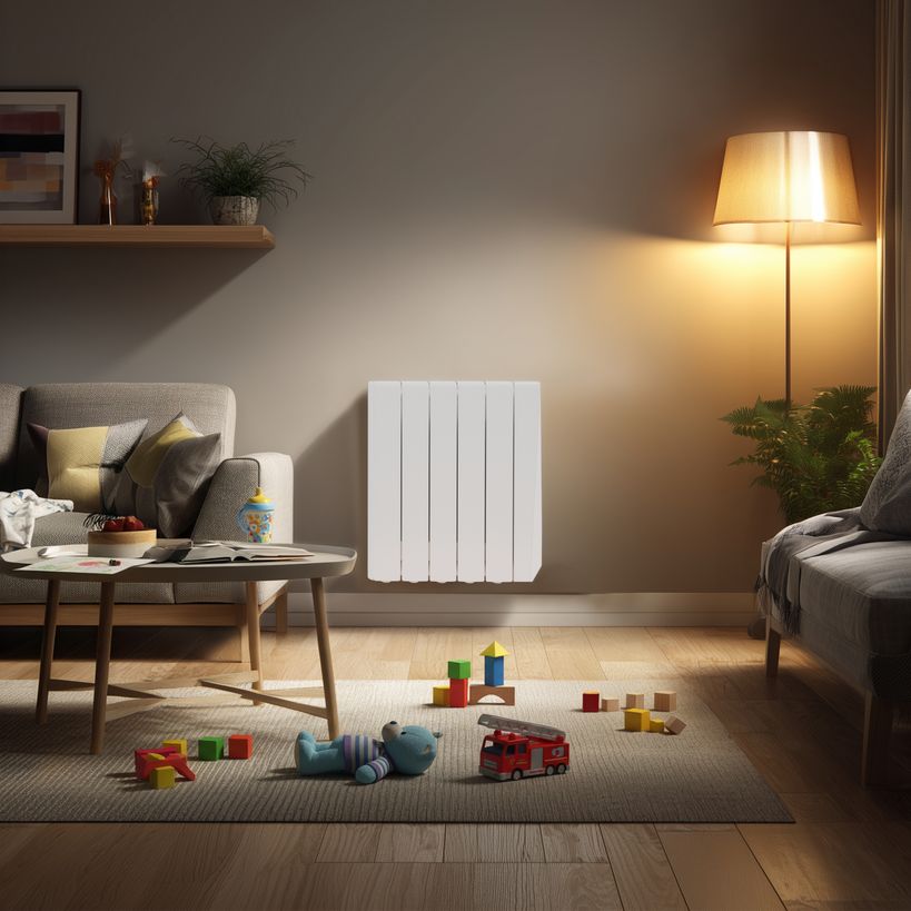 Masterplug SmartEnergy Oil Filled Radiator 1000w Wall Mounted - White | OILW100W5UK-MP