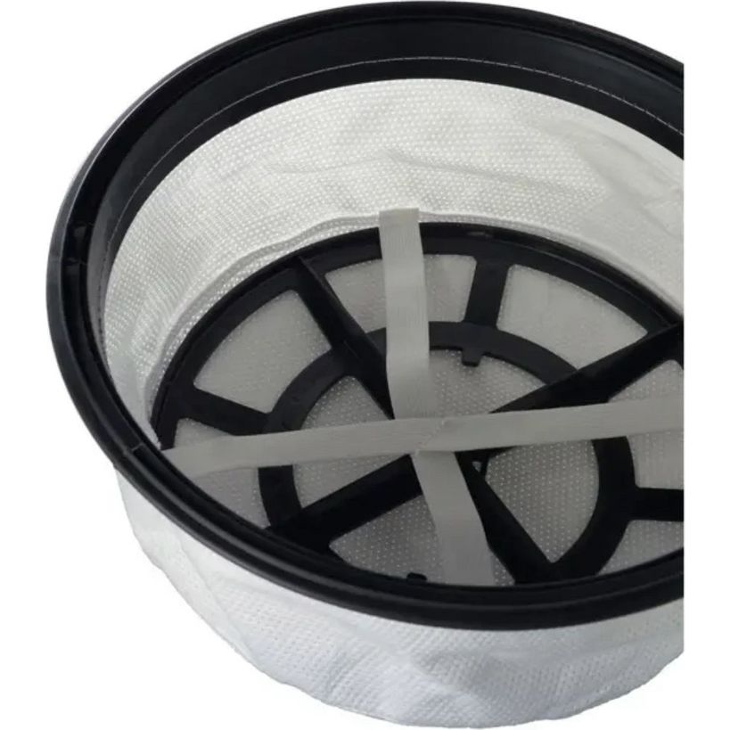 Numatic Henry vacuum cleaner cartridge filter with white pleated fabric and black plastic frame showing internal structure and cross-shaped support straps