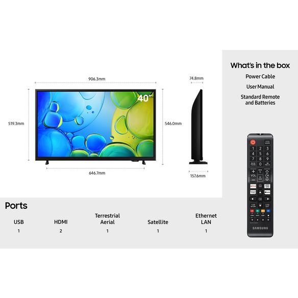 Samsung 40 Inch F6000 Full HD Smart TV | UE40F6000FKXXU