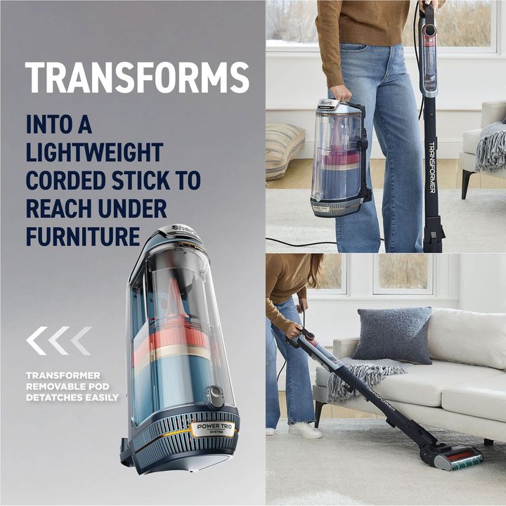 Shark PowerDetect Transformer Bagless Upright Vac Vacuum Cleaner - Chimera Blue | LX5000UKT