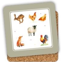 Steelex Coasters Set of 6 - Farm Friends | TM1010C
