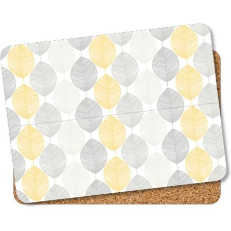 Steelex Placemats Set of 6 - Retro Leaves | TM1018