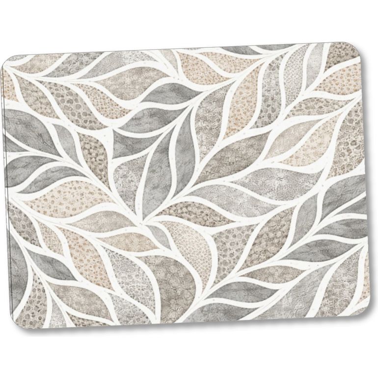 Steelex Tempered Glass Chopping Board 30cm x 40cm - Stone Leaves | WS1022
