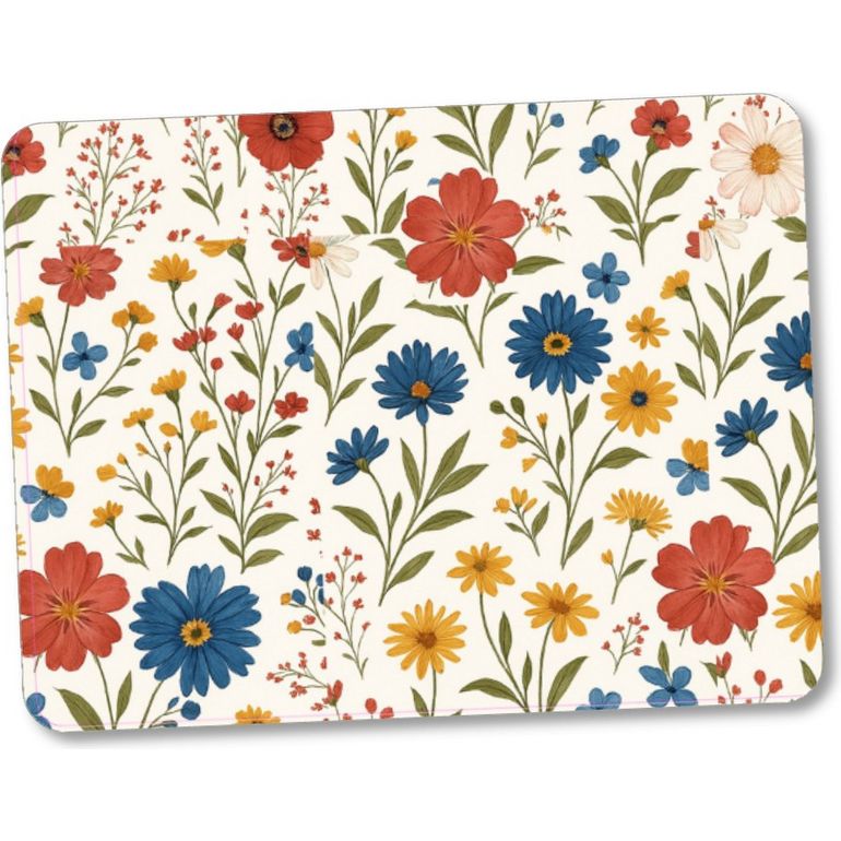 Steelex Tempered Glass Chopping Board 30cm x 40cm - Wild Flowers | WS1002WD