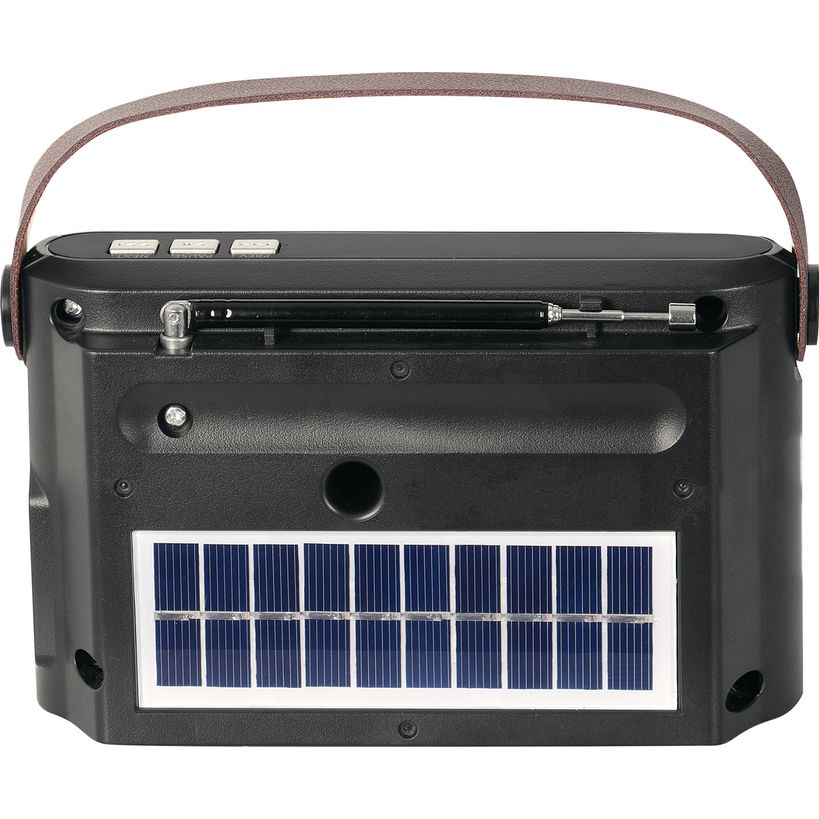 Trevi RA 7F25 BT Solar Powered Multi Band Portable Emergency Radio - Black | 026671