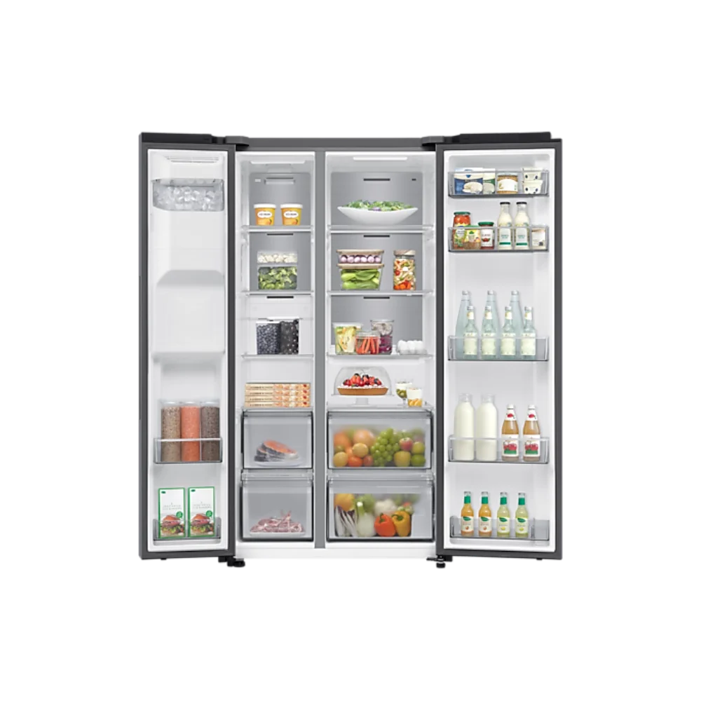 Samsung Series 6 SpaceMax Bespoke AI 640L SBS American Fridge Freezer - Silver | RS70F64KETEU