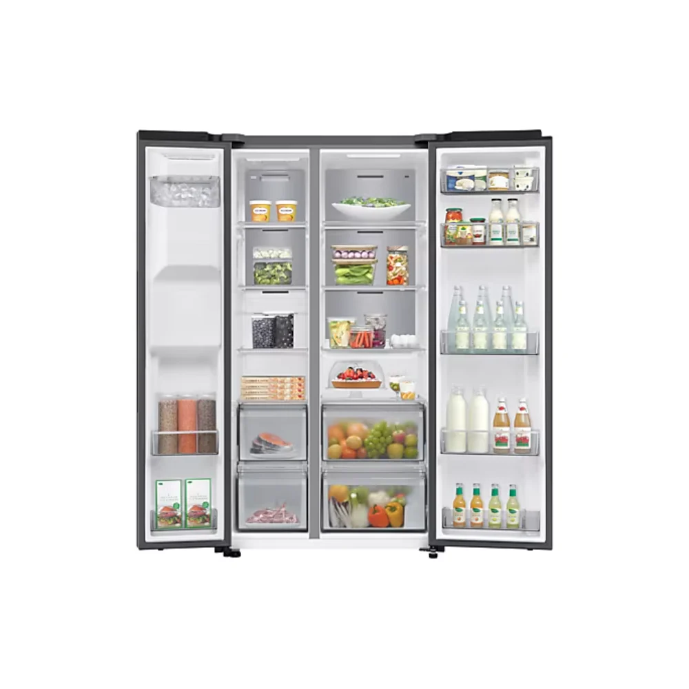 Samsung Series 6 SpaceMax Bespoke AI 640L SBS American Fridge Freezer - Silver | RS70F64KETEU