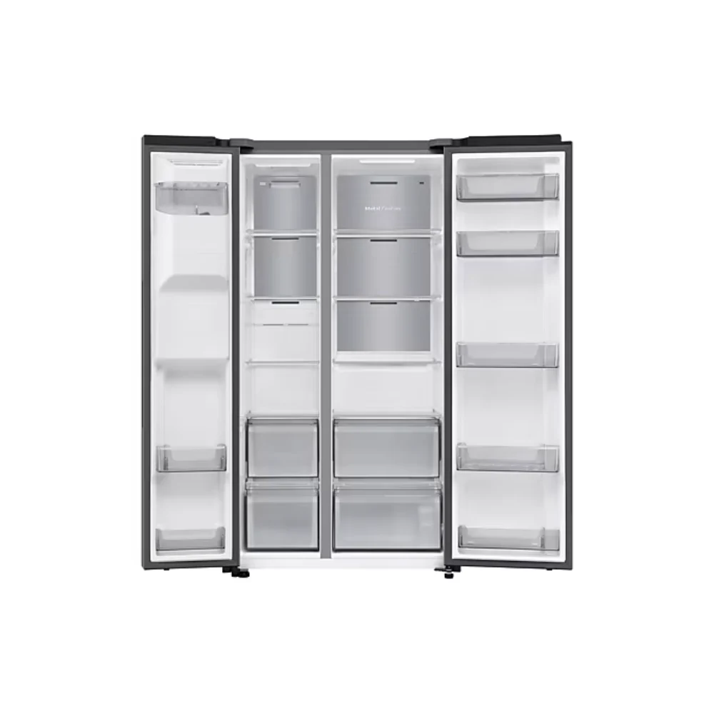 Samsung Series 6 SpaceMax Bespoke AI 640L SBS American Fridge Freezer - Silver | RS70F64KETEU