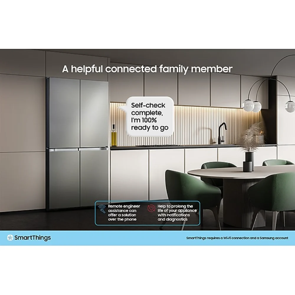 Samsung Series 6 SpaceMax Bespoke AI 640L SBS American Fridge Freezer - Silver | RS70F64KETEU