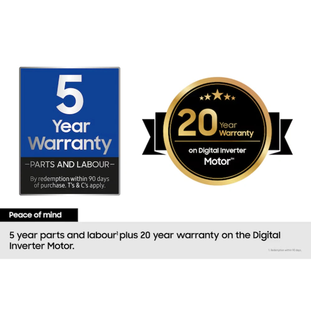 Samsung Series 5 10kg 1400 Spin AI Washing Machine - Black | WW10FG5U34ABEU