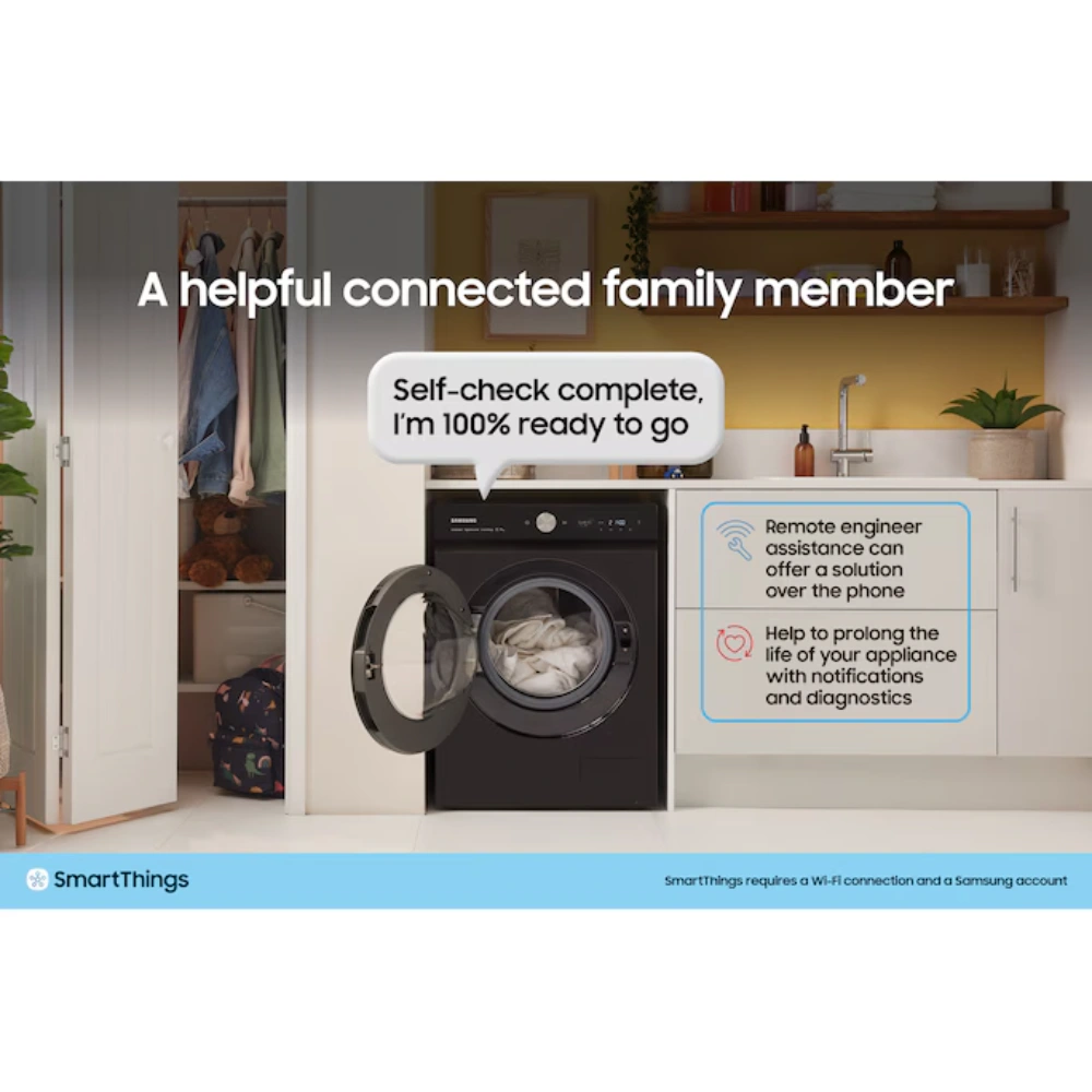 Samsung AI Series 5 10kg 1351 Spin Washing Machine - White | WW10FG5U34AEEU