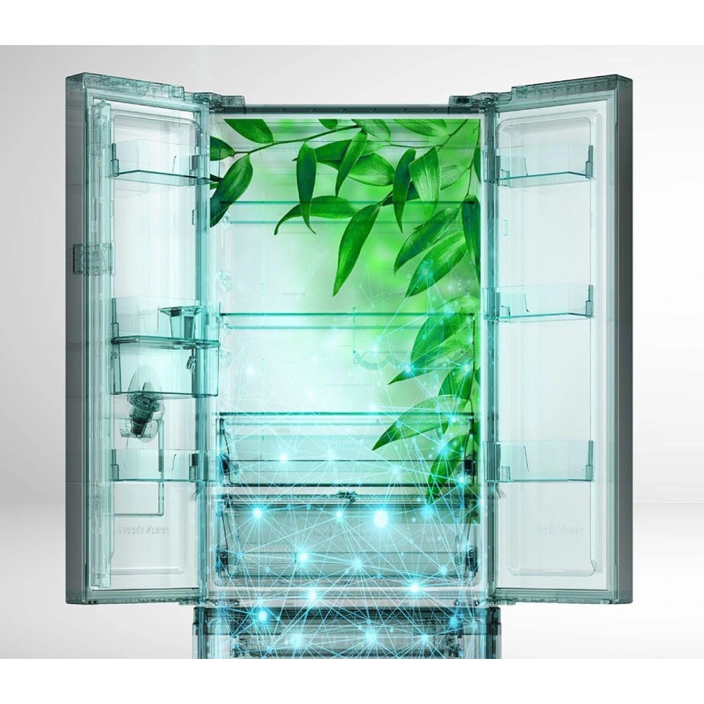 Hisense 70cm Wide French Door American Fridge Freezer - Stainless Steel | RF632N4WIE