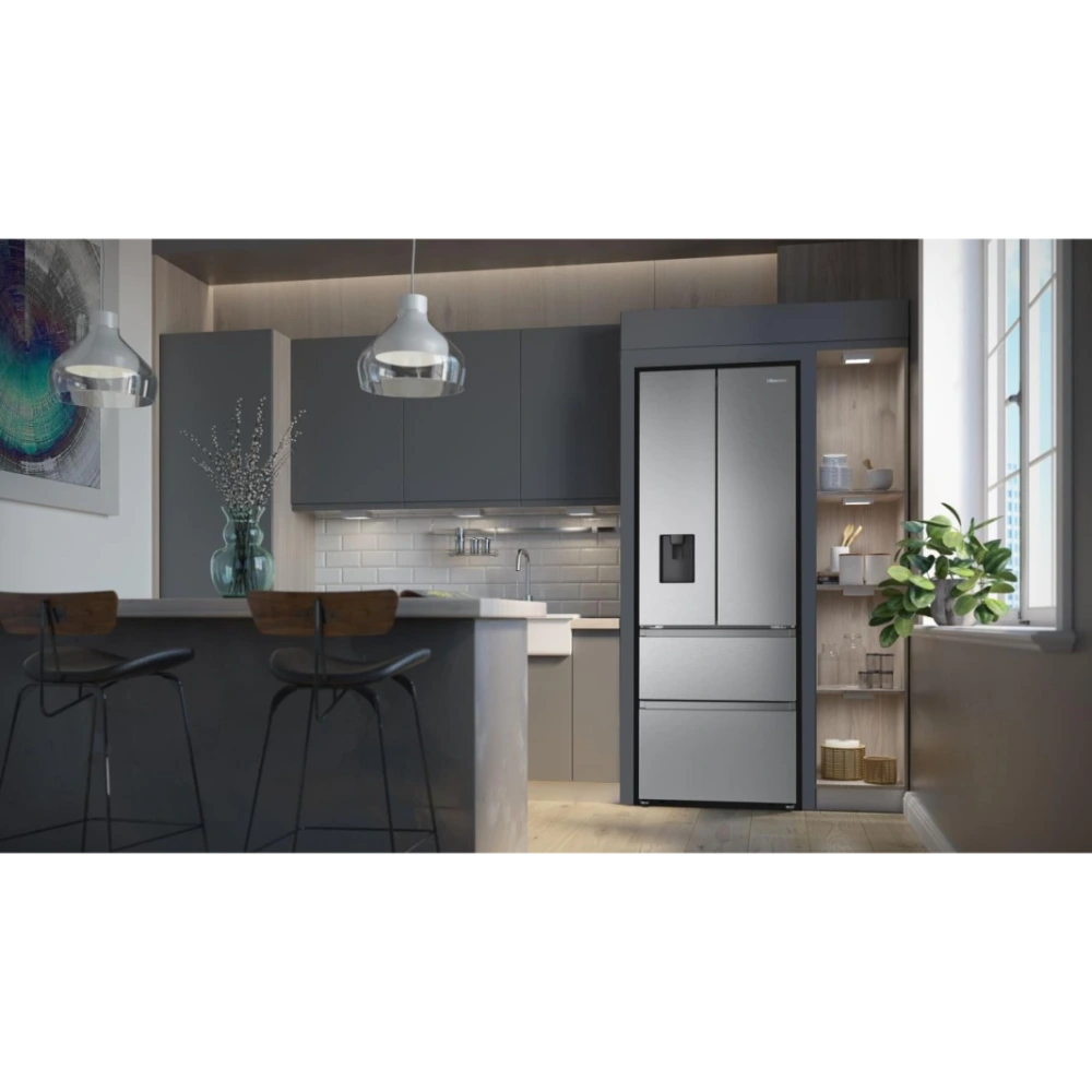 Hisense 70cm Wide French Door American Fridge Freezer - Stainless Steel | RF632N4WIE
