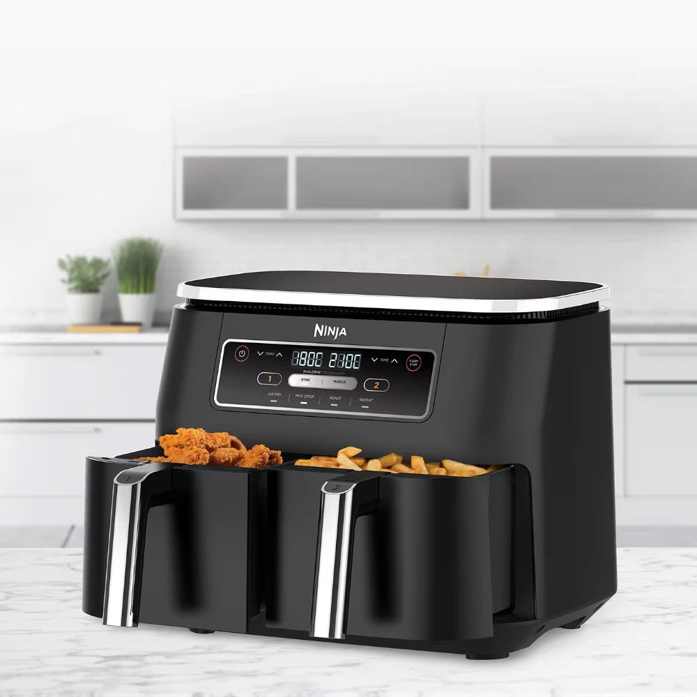 Ninja Foodi 4 in 1 Dual Zone Air Fryer 7.6 LItre - Black | AF200UK