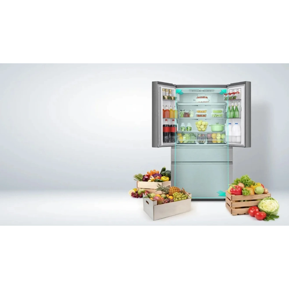 Hisense 70cm Wide French Door American Fridge Freezer - Stainless Steel | RF632N4WIE