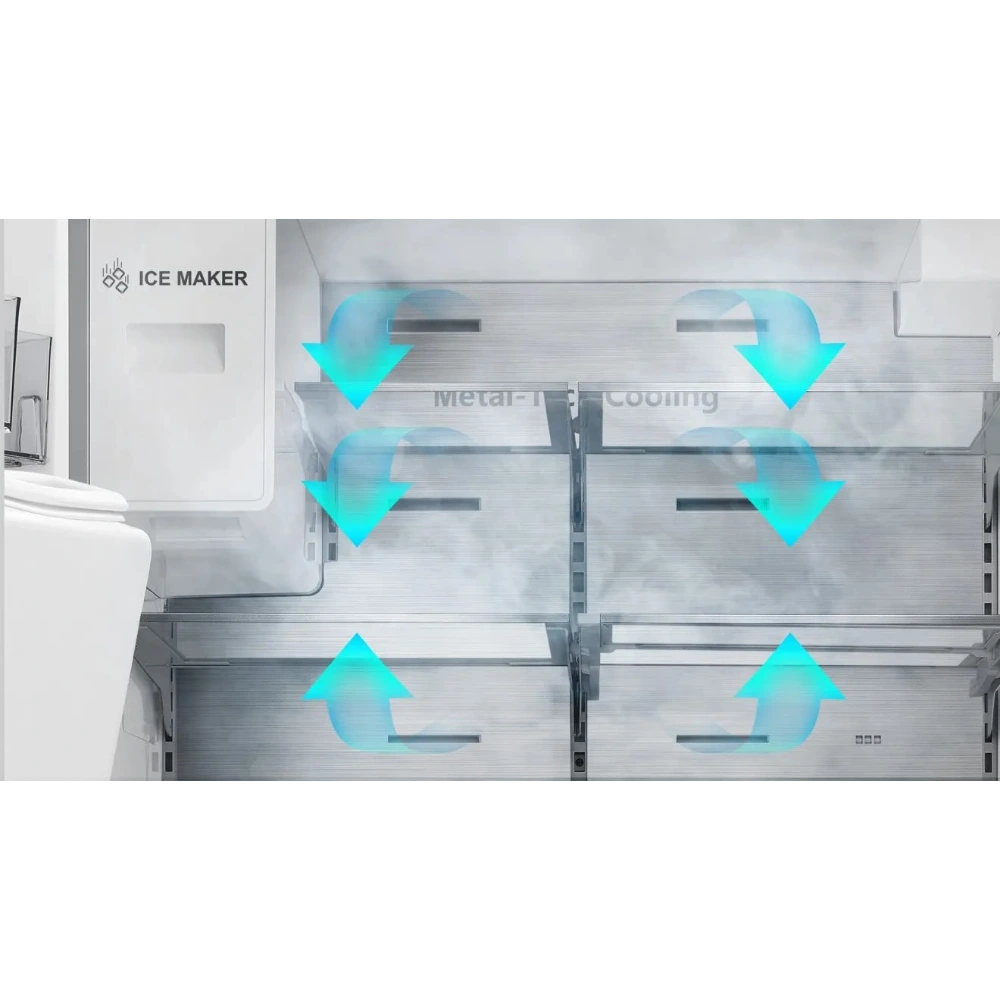 Hisense 70cm Wide French Door American Fridge Freezer - Stainless Steel | RF632N4WIE