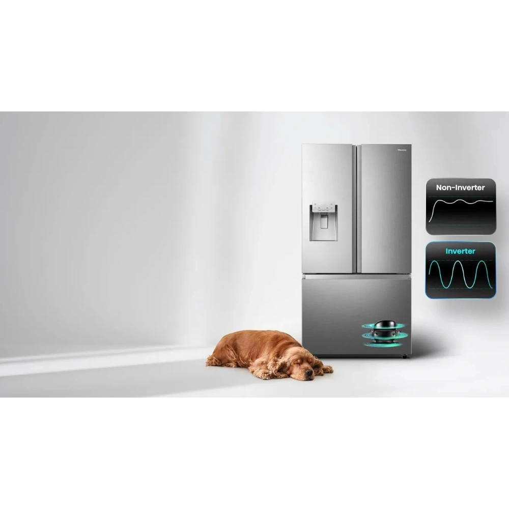 Hisense 70cm Wide French Door American Fridge Freezer - Stainless Steel | RF632N4WIE