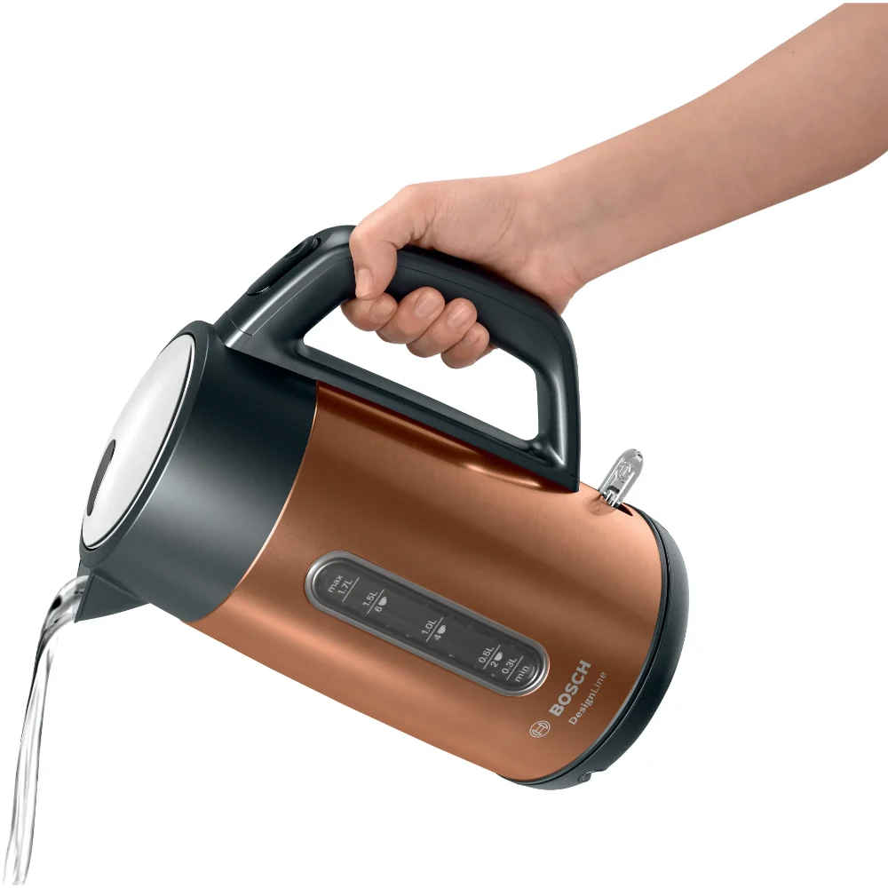 BOSCH DesignLine Plus Cordless Jug Kettle - Copper | TWK4P439GB