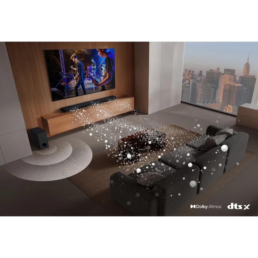 LG 3.1ch Soundbar with Dolby Atmos Wall Mounted with Subwoofer | USG10TY.DGBRLLK