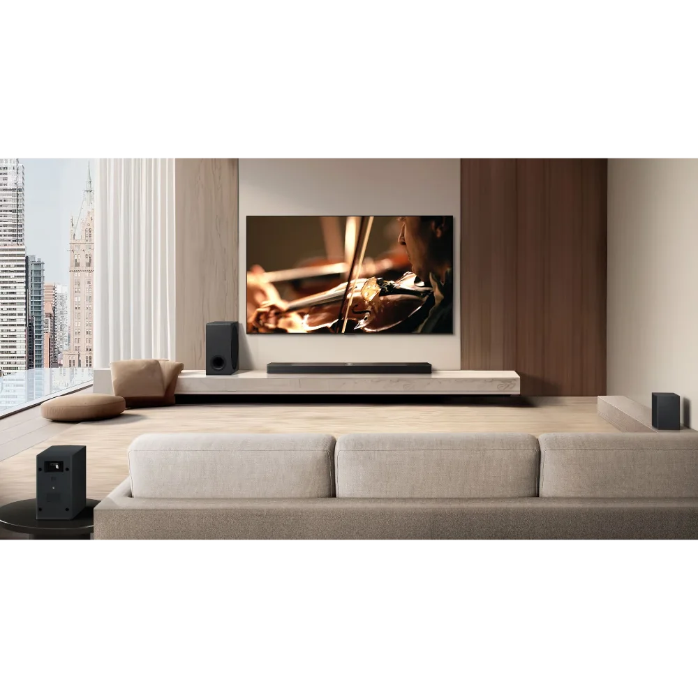 LG 3.1ch Soundbar with Dolby Atmos Wall Mounted with Subwoofer | USG10TY.DGBRLLK