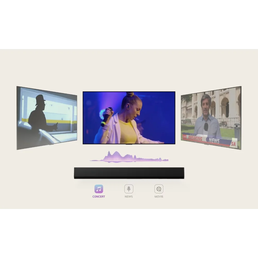 LG 3.1ch Soundbar with Dolby Atmos Wall Mounted with Subwoofer | USG10TY.DGBRLLK