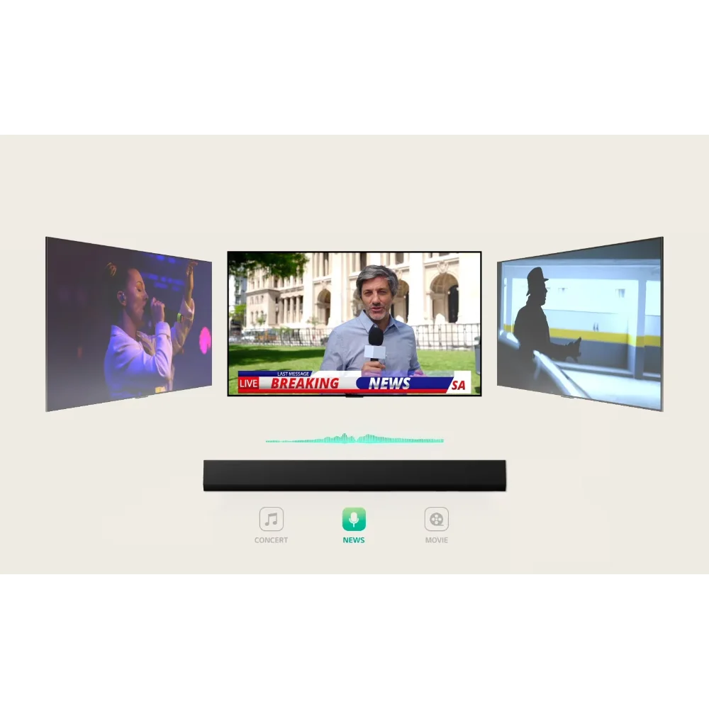 LG 3.1ch Soundbar with Dolby Atmos Wall Mounted with Subwoofer | USG10TY.DGBRLLK