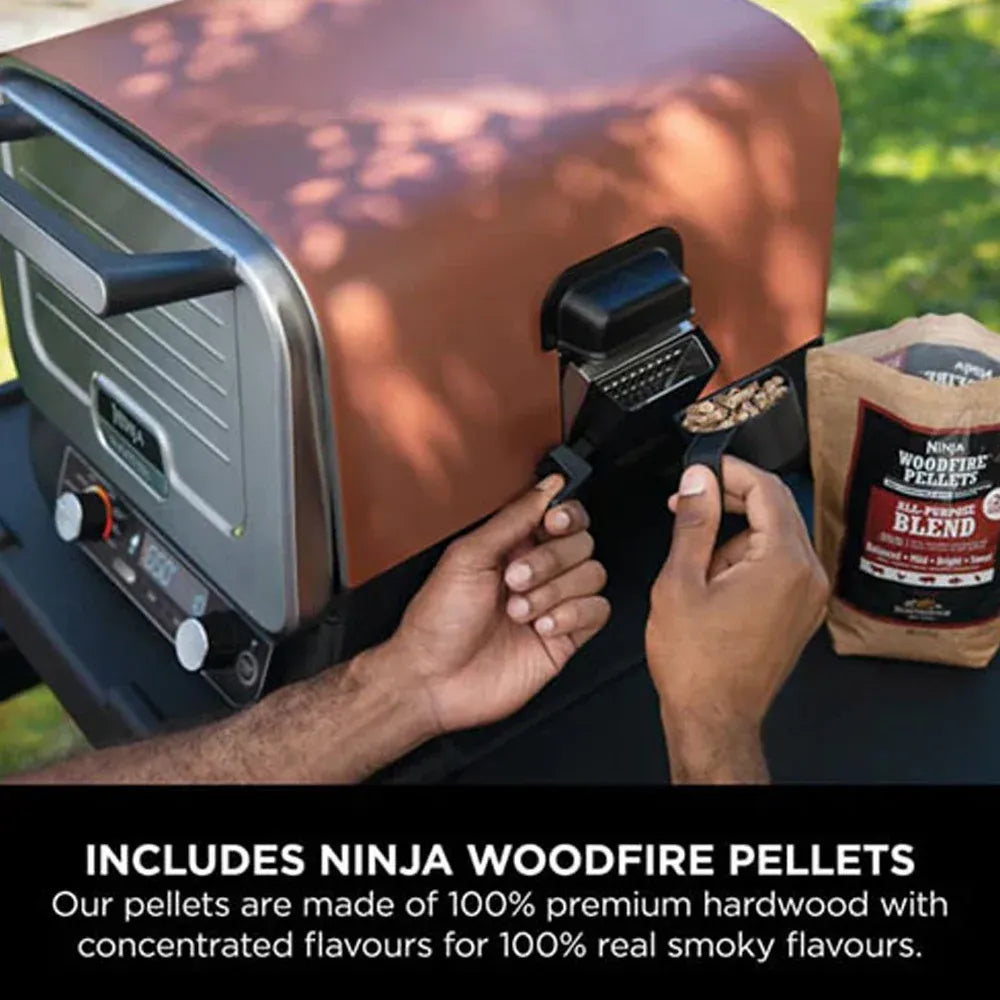 Ninja, Woodfire Electric Outdoor Oven, Artisan Pizza Maker and BBQ Smoker | OO101UK