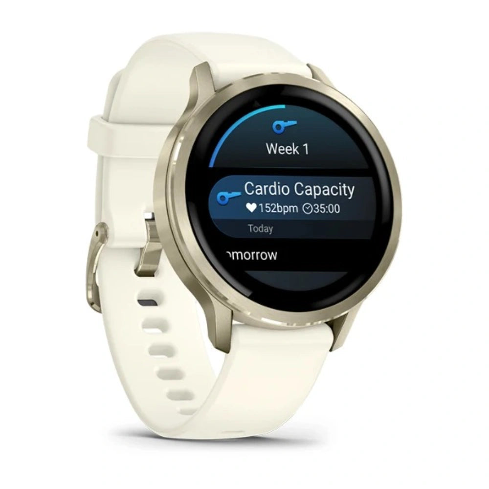 Garmin Venu 4 41mm Smart Watch with Bone Silicone Band - Lunar Gold | 49-GAR-010-03013-00