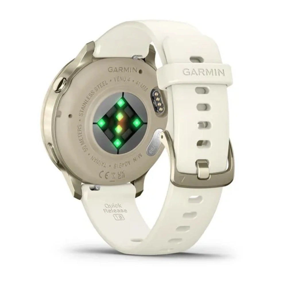 Garmin Venu 4 41mm Smart Watch with Bone Silicone Band - Lunar Gold | 49-GAR-010-03013-00