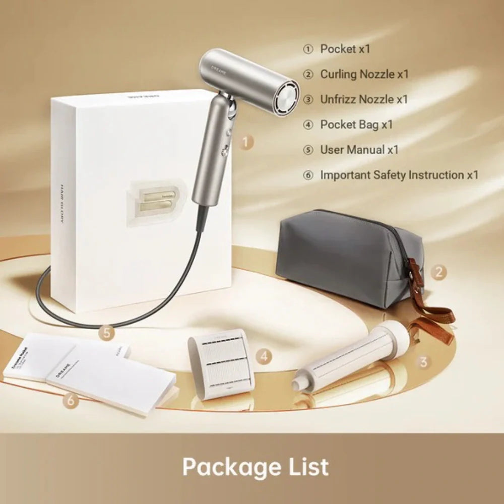 Dreame Pocket High Speed Hair Dryer - Gold | AHD51-NGOLD