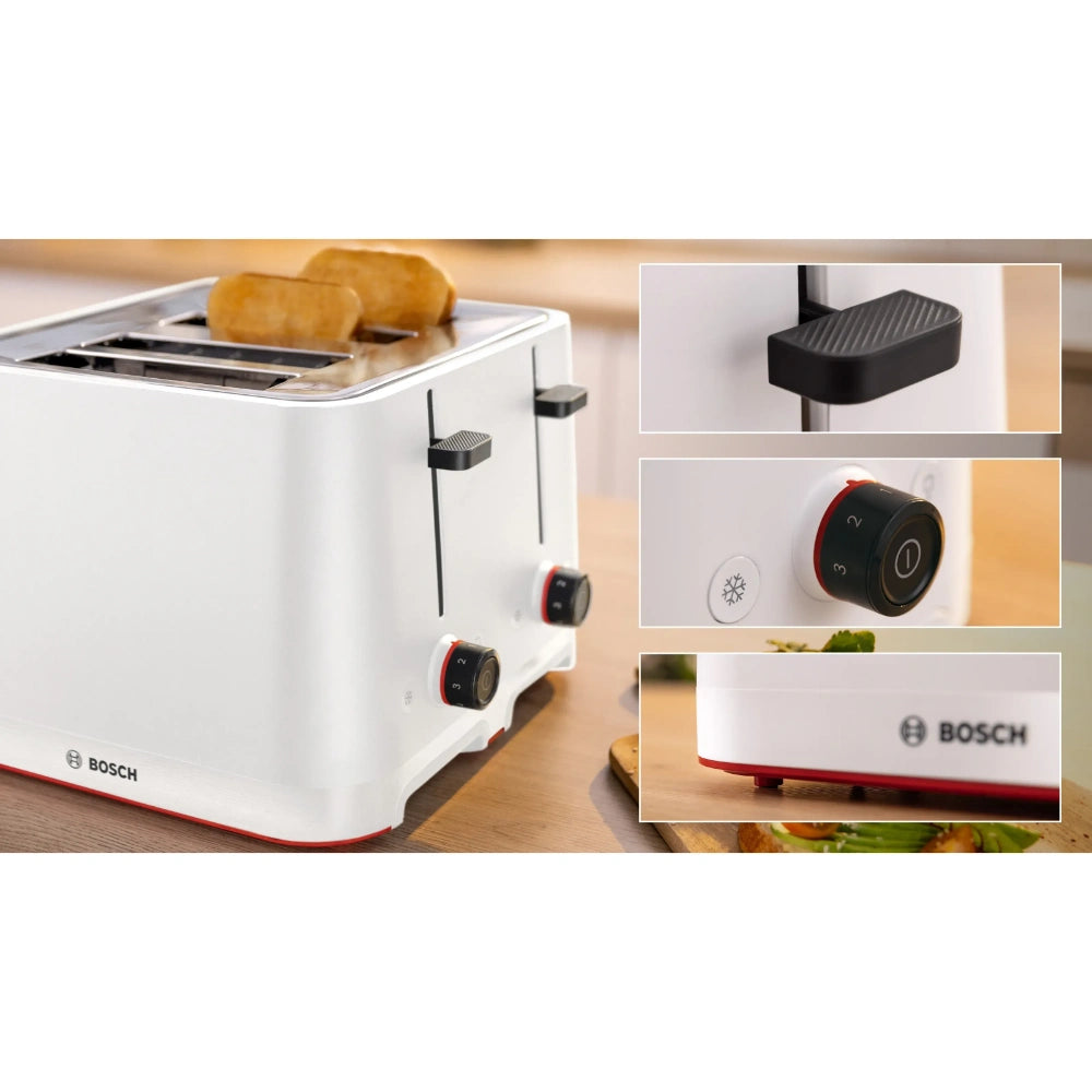Ex-Display Bosch MyMoment 4 Slice Toaster - White | TAT3M141GB
