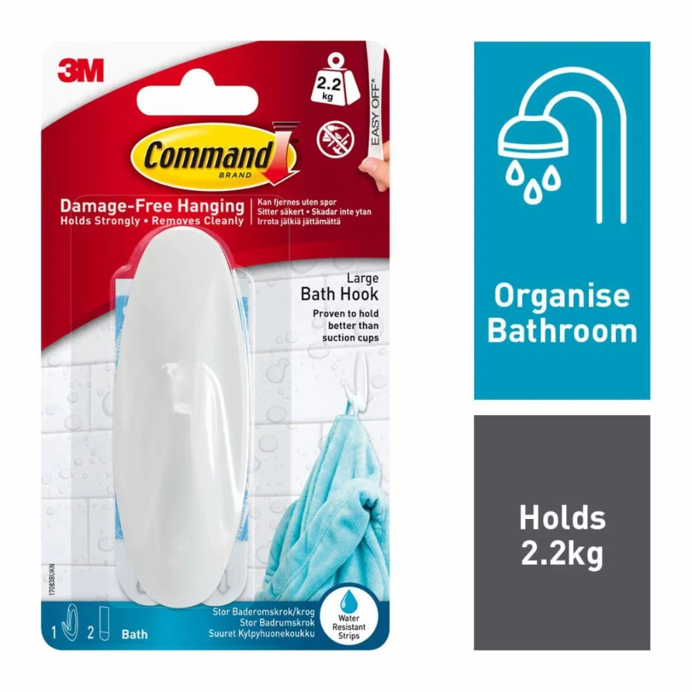 Command 3M Large Bathroom Hook | 3M17083B
