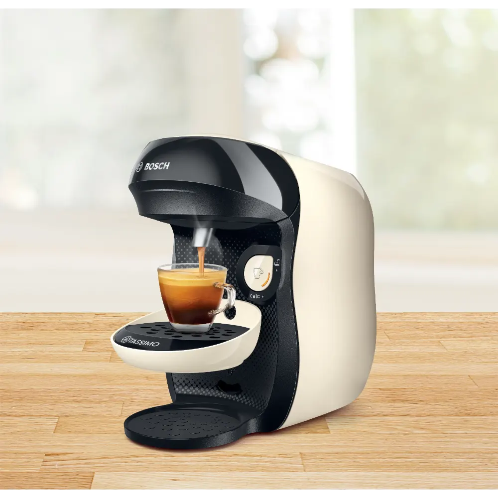 Bosch Tassimo Happy Pod Coffee Machine - Cream/Black | TAS1007GB