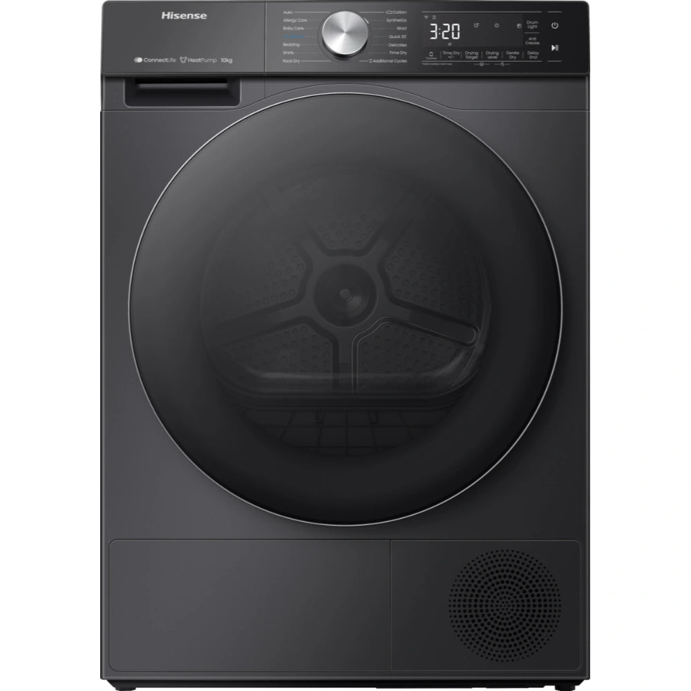 Hisense 10kg Heat Pump Tumble Dryer with Wifi - Black | DH5S102BB