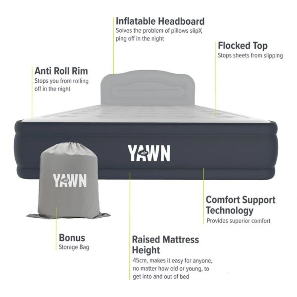 Yawn Self Inflating Air Bed with Fitted Sheet ( Inflatable Mattress ) - Double | 01659