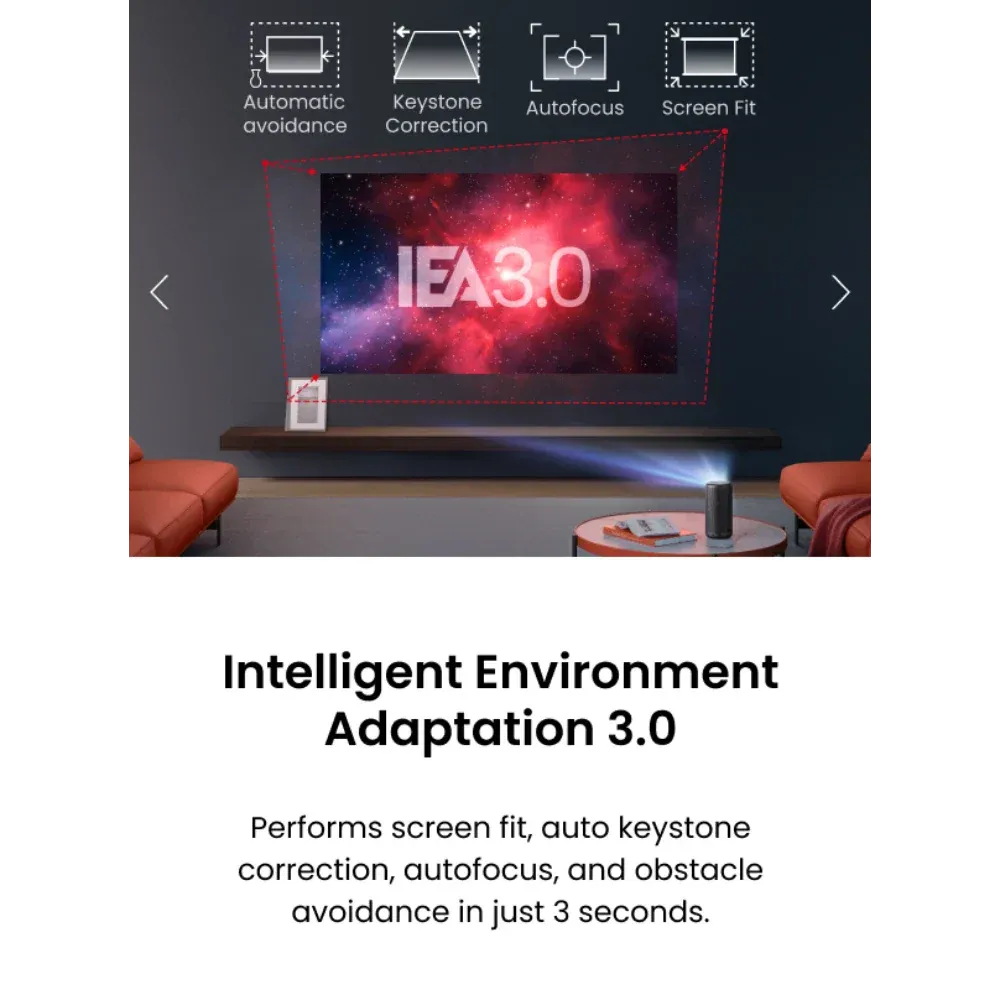 Nebula Capsule 3 1080p Mini Portable Projector with Stand - Black | N2425212