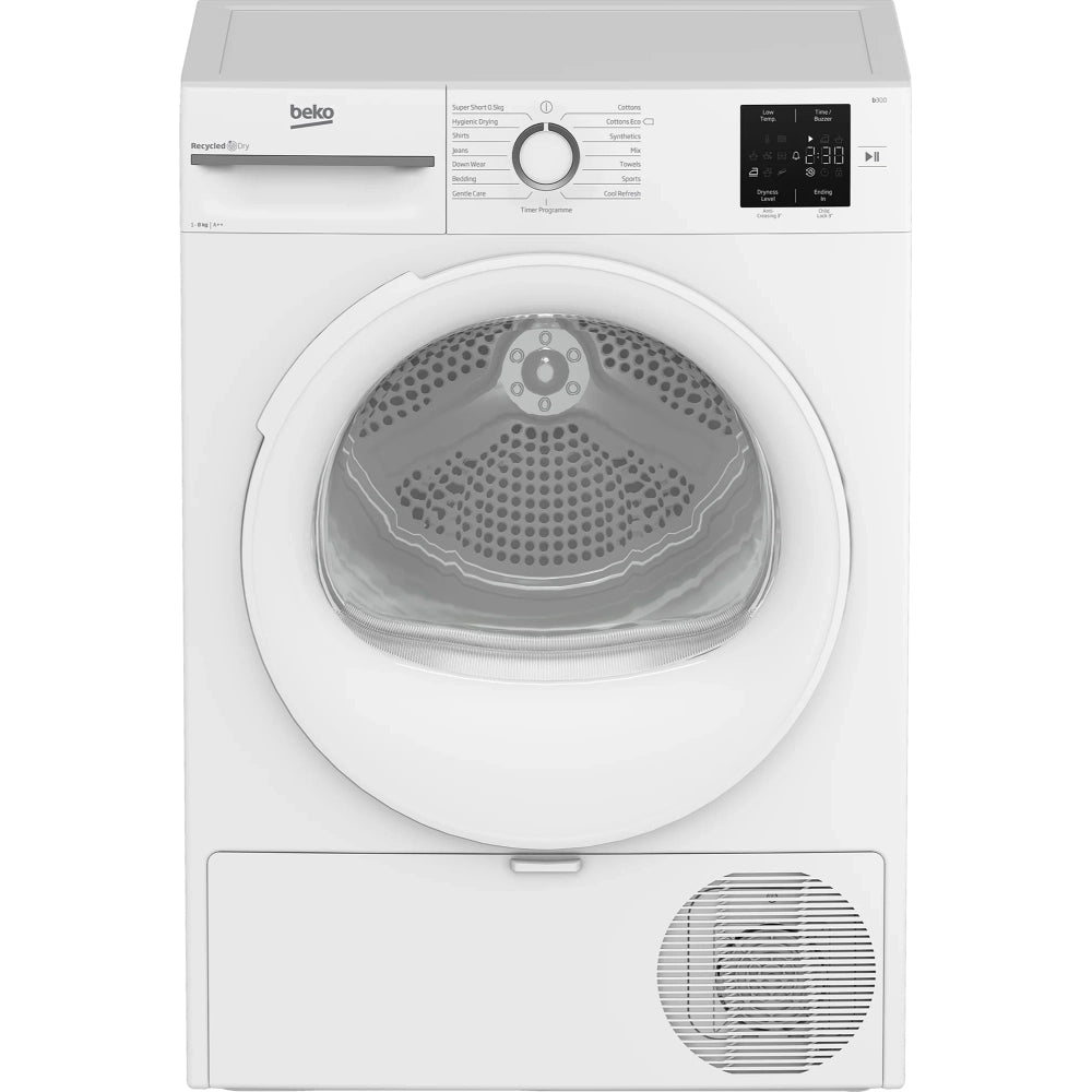 Beko 8kg Heat Pump Freestanding Sensor Dryer - White