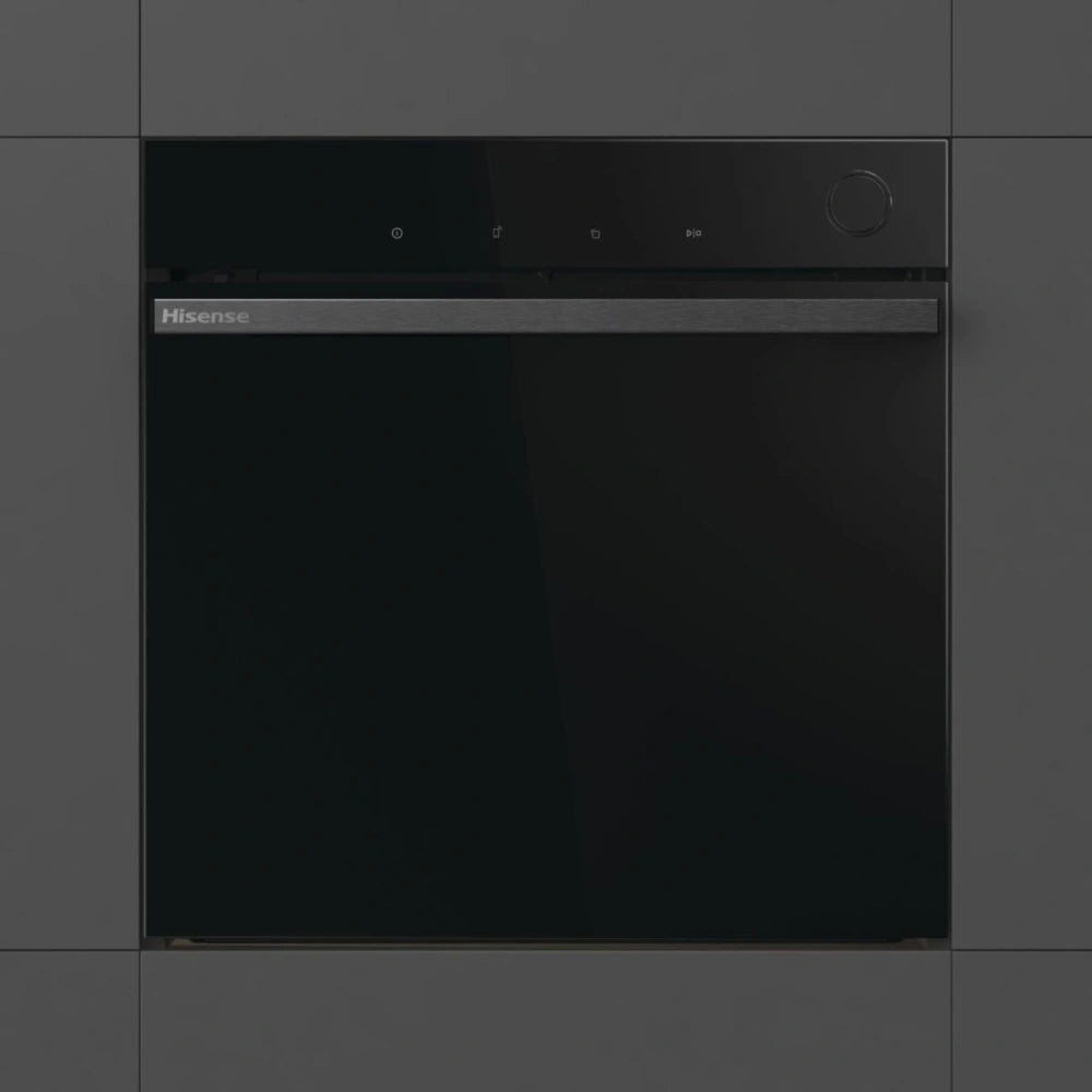 Hisense Hi6 BlackLine AirFry Electric Pyrolytic Steam Smart Single Oven - Jet Black | BSA66346PDBGUK