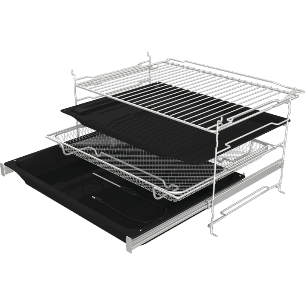 Hisense Hi6 BlackLine AirFry Electric Pyrolytic Steam Smart Single Oven - Jet Black | BSA66346PDBGUK