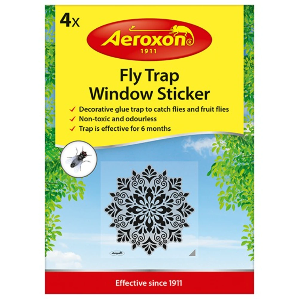 Aeroxon Window Fly Sticker Killer 4 Pack Decorative | AX07