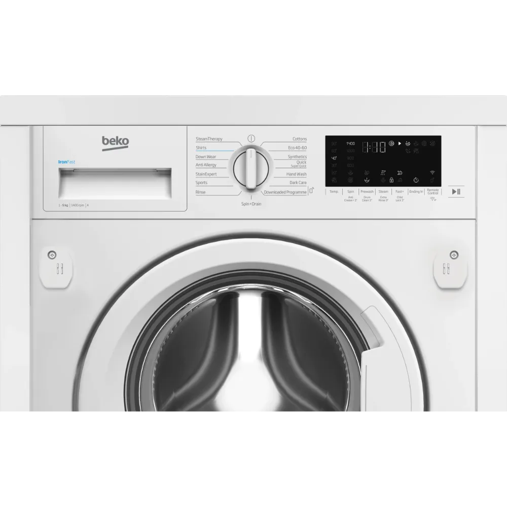 Beko Integrated WiFi 9 kg 1400 Spin Washing Machine - White | WTIK94121F