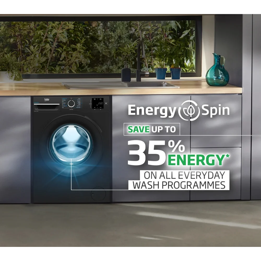 BEKO Pro EnergySpin 9kg 1400 Spin Washing Machine - Anthracite | BM3WT4941IA