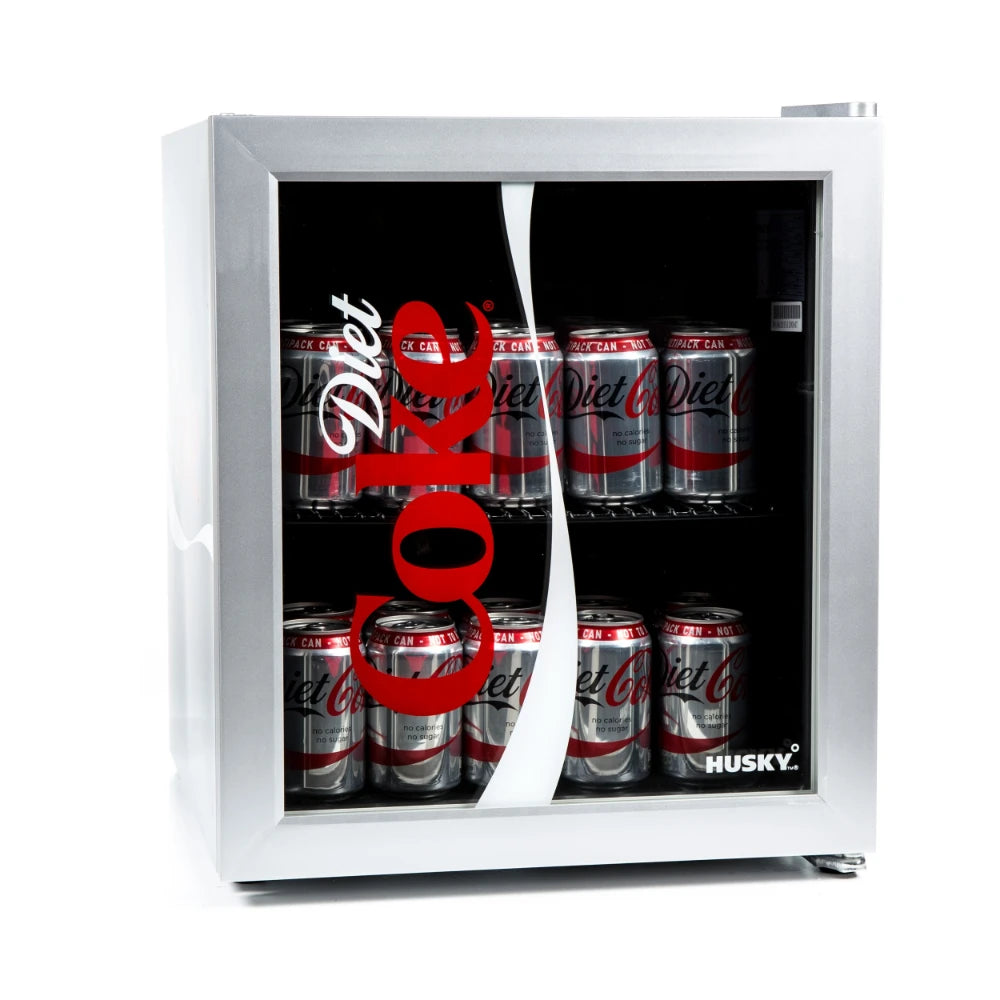Husky 48 Litre Diet Coke Mini Fridge Cooler - Silver | HUS-HY209-HU-E