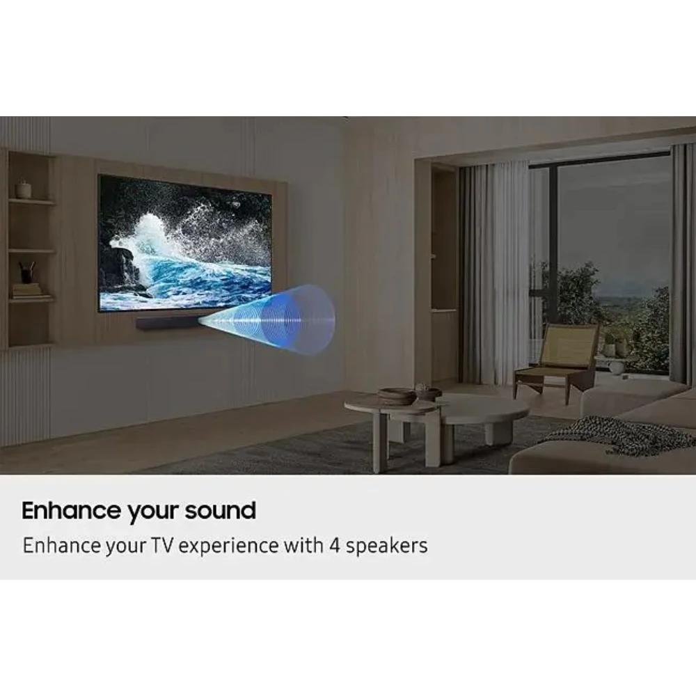 Samsung B400F B Series 2.0ch Soundbar with Speakers - Titan Black | HW-B400F/XU