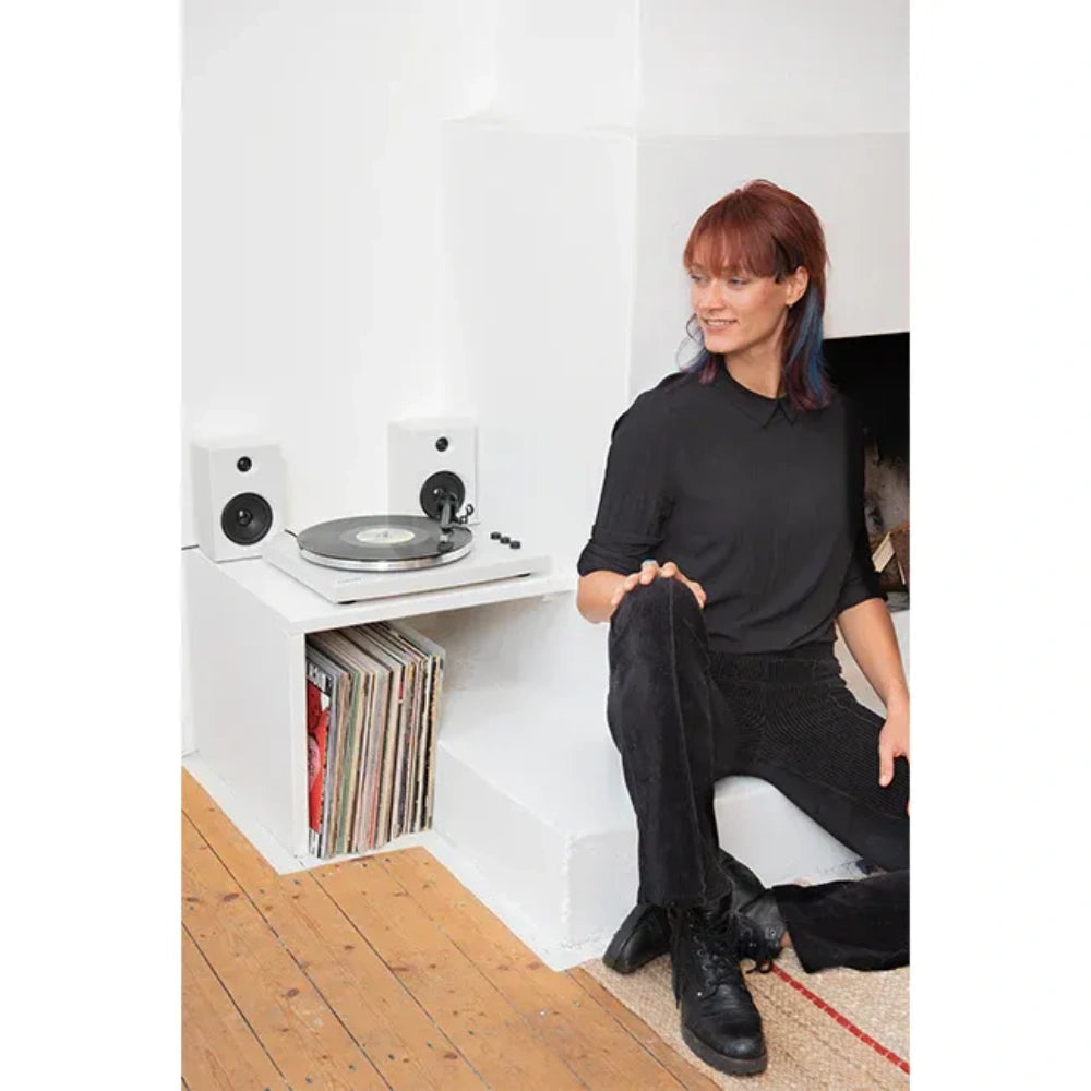 Crosley T150 Bluetooth Record Vinyl Player with Speakers - White | T150C-WH4