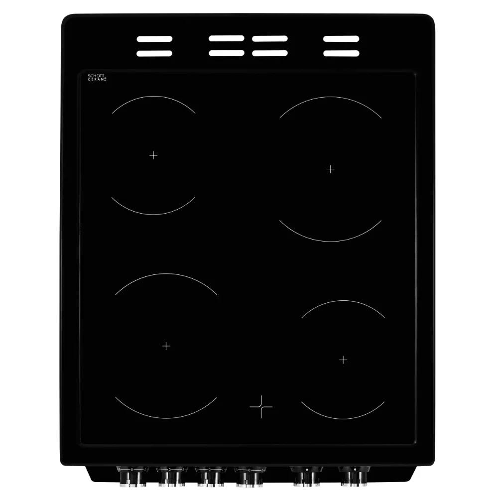 Beko 50cm Double Oven Ceramic Top Electric Cooker - Black | KDVC563AK