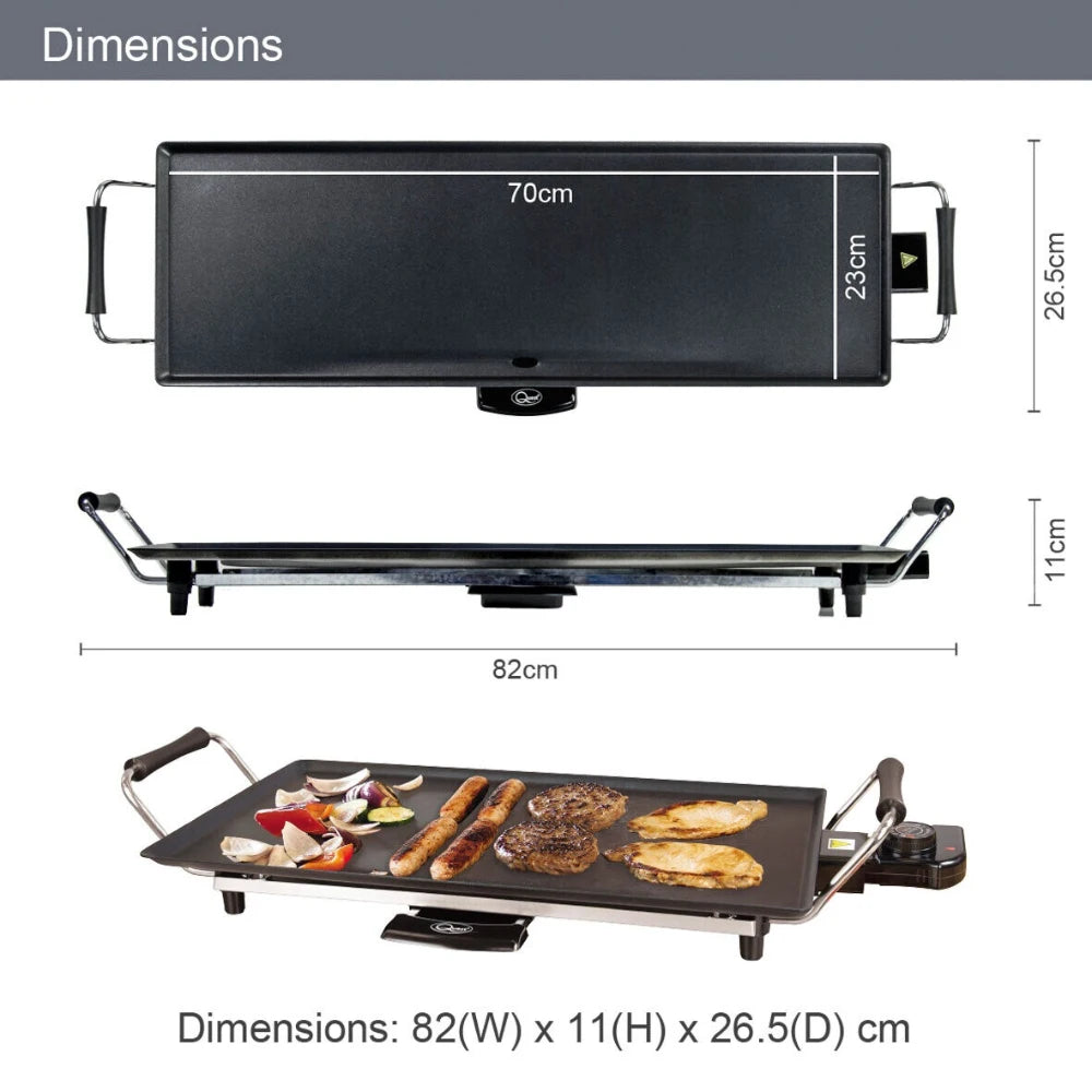 Quest Electric Teppanyaki Grill X70 1800W 70cm x 23cm | 32529A