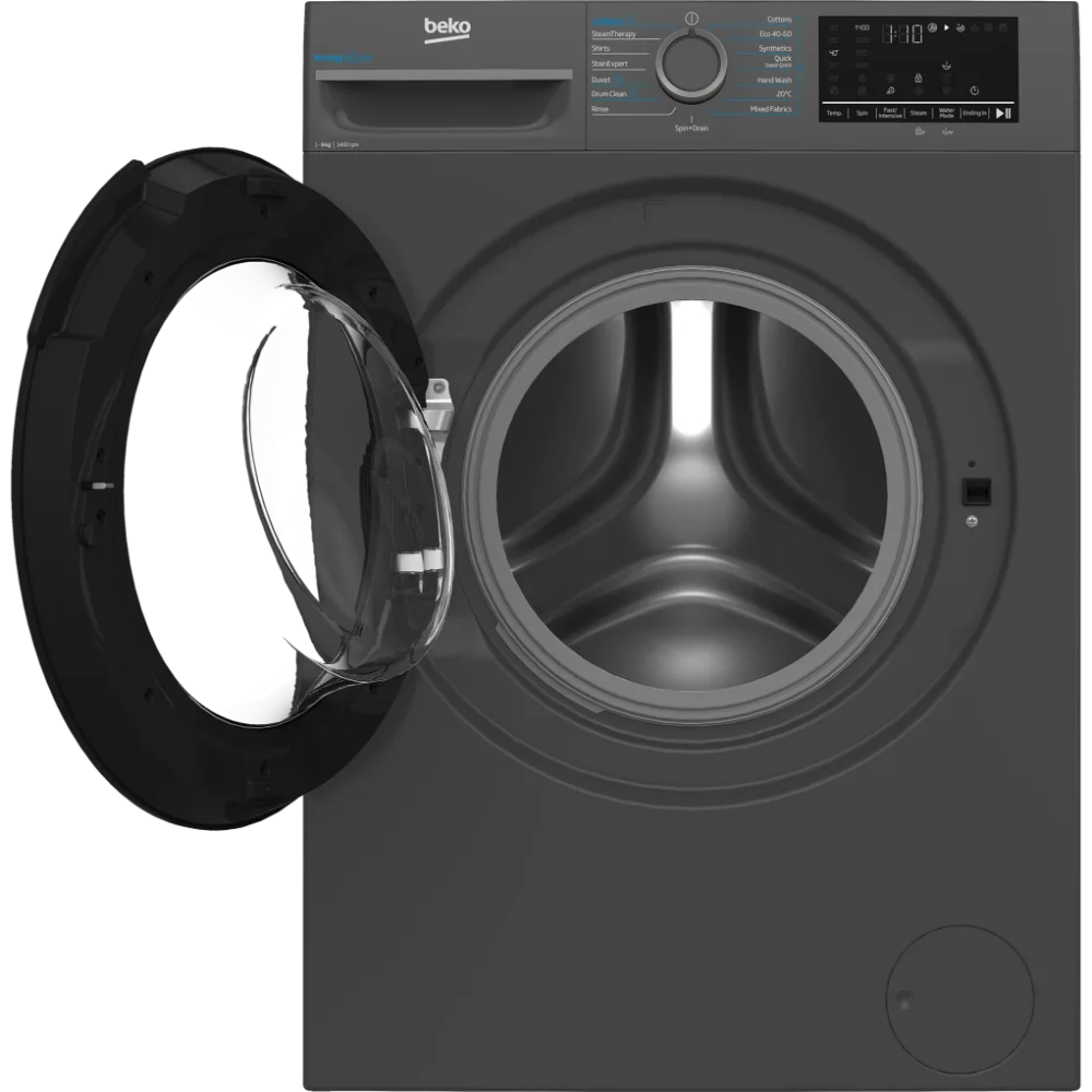 BEKO Pro EnergySpin 9kg 1400 Spin Washing Machine - Anthracite | BM3WT4941IA
