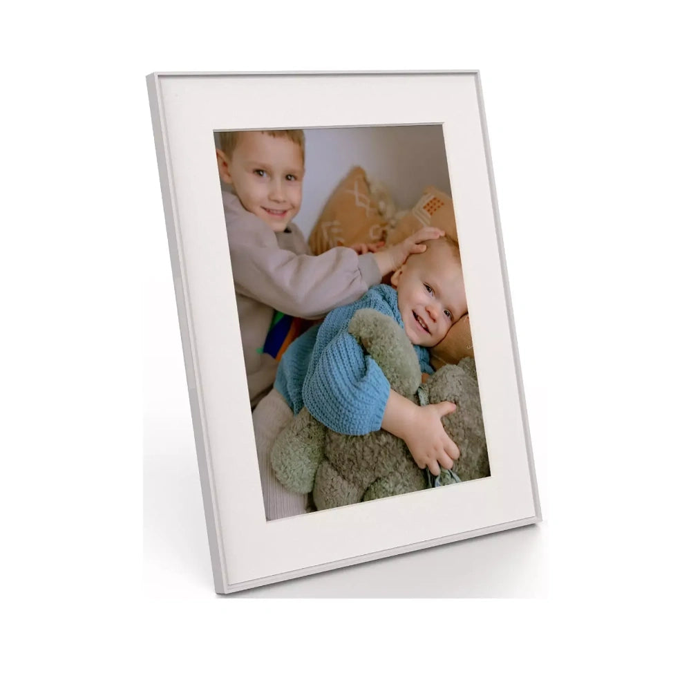 Aura Walden 15 Inch Digital Photo Picture Frame - Clay with Paper Mat | AF115-MWHT