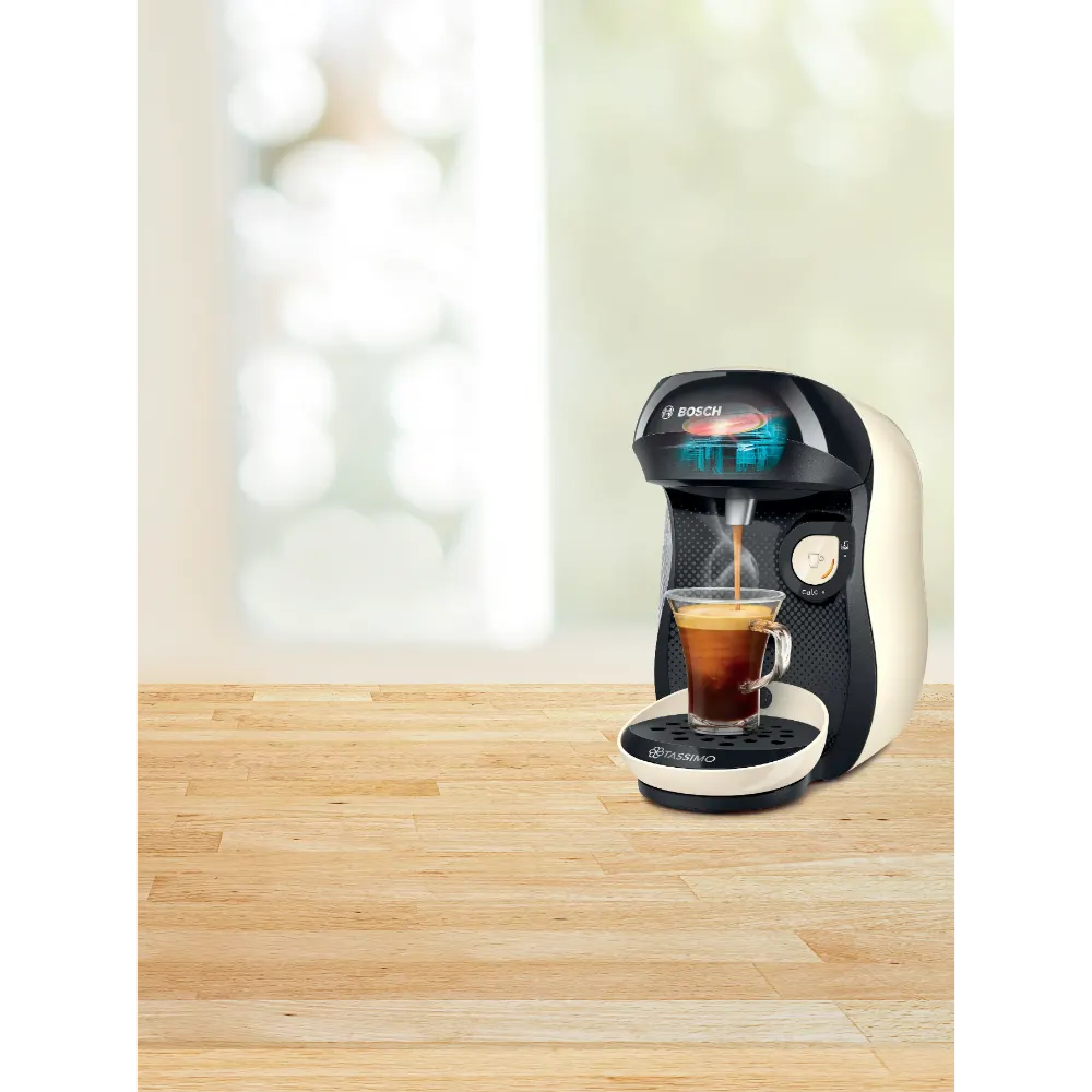 Bosch Tassimo Happy Pod Coffee Machine - Cream/Black | TAS1007GB